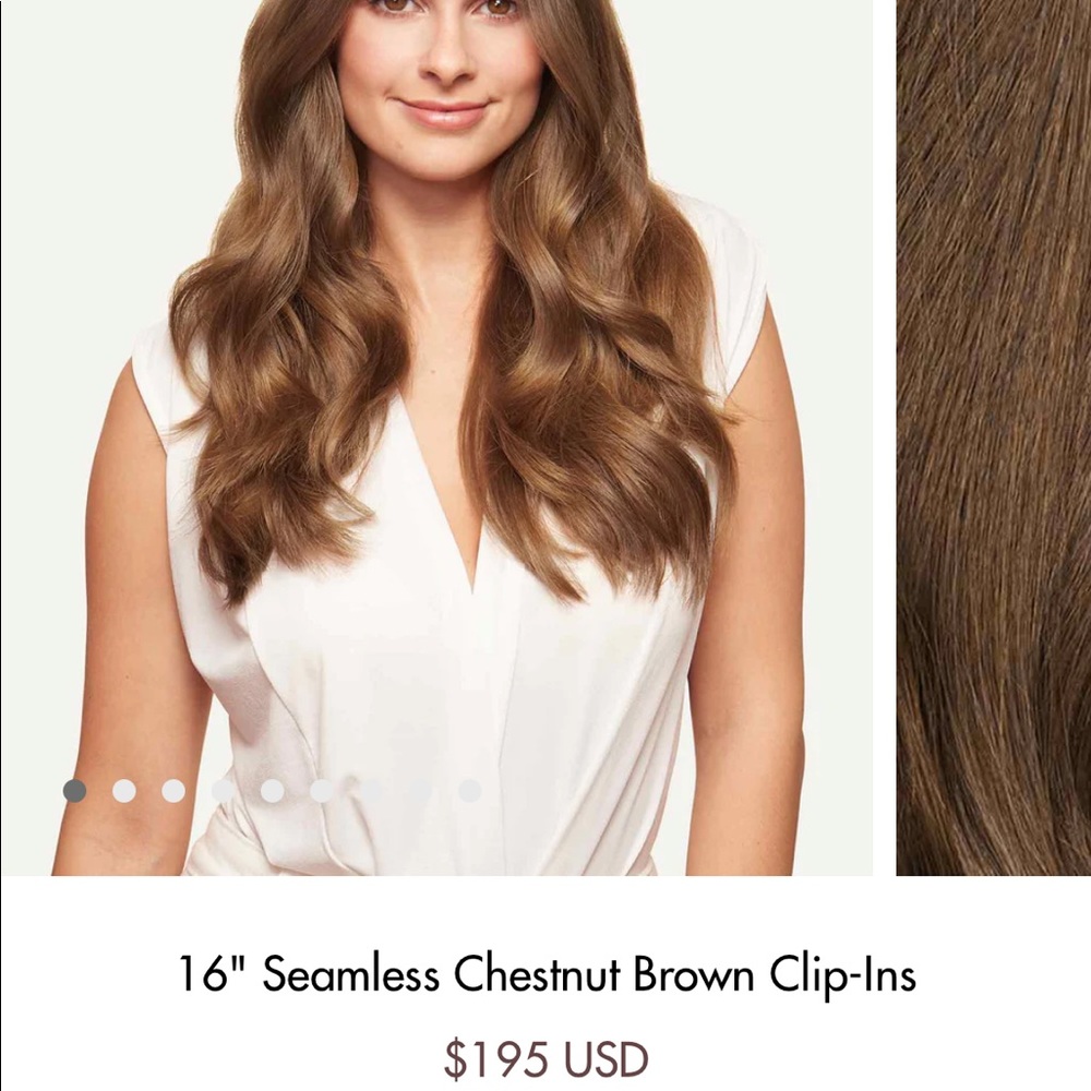 16 inch Luxy chestnut brown hair extensions